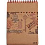 Hediye Kanalı Save The Date Kraft Kapaklı Çizgili Spiralli Defter