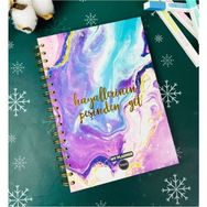 Hediye Ofisi Hayallerinin Peşinden Git Spiralli Sticker'lı Tarihsiz Konuşan Haftalık Planlayıcı Defter Renkli Ajanda