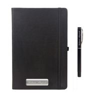 Hediye Rengi 45110 İsme Özel Lastikli Siyah​ Siyah Kalem ve Defter Seti