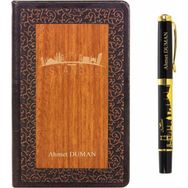Hediye Rengi 50135 İsme Özel İstanbul Temalı Premium Küçük Boy Kalem ve Defter Seti