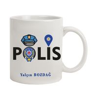 Hediye Rengi İsme Özel Polis Temalı M2 Kupa Bardak
