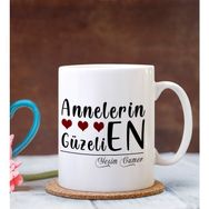 Hediye Zengini Kişiye Özel Annelerin En Güzeli Tasarımlı Kupa