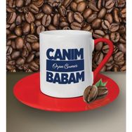 Hediye Zengini Kişiye Özel Canım Babam 6 Tasarımlı Beyaz Kahve Fincanı