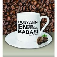 Hediye Zengini Kişiye Özel Dünyanın En En En Babası 2 Temalı Beyaz Kahve Fincanı