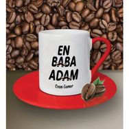 Hediye Zengini Kişiye Özel En Baba Adam Tasarımlı Beyaz Kahve Fincanı