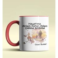 Hediye Zengini Kişiye Özel Hayatıma Anlam Katan Adam Tasarım Kırmızı Kupa Bardak