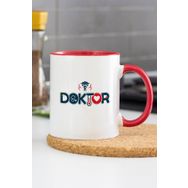 Hediyehanem 007 35716 Doktor Kırmızı Kupa Bardak