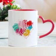 Hediyehanem Aşk Kalpli Kupa Bardak