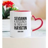 Hediyehanem ST-D1735-M4 Sevda Kalpli Kupa Bardak