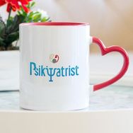 Hediyehanem ST_D332_M4 Psikiyatrist Kalpli Kupa Bardak