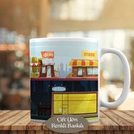 HEDIYELIK-1284-14218 Işıklı Cafe Görüntüsü Kupa Bardak