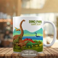 HEDIYELIK-1284-16885 Dinozor Parkı İlk Çağ Kupa Bardak