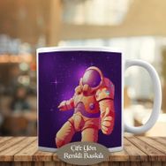 HEDIYELIK-1441-2684 Boşlukta Süzülen Astronot Kupa Bardak