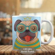 HEDIYELIK-23-2147694024 Dil Çıkaran Renkli Köpek Kupa Bardak