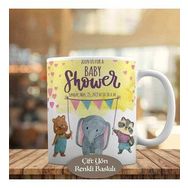 HEDIYELIK 23-2147943805 Baby Shower Yazılı Filli Kupa Bardak