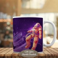 HEDIYELIK-2661 Gezegenler -Uzay Boşluğunda Astronot Kupa Bardak