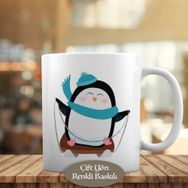 HEDIYELIK-74855-83 Kayak Yapan Penguen Kupa Bardak