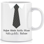Hediyenza Doğum Günün Kutlu Olsun Yakışıklı Babam Tasarım Kupa Bardak