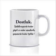 Hediyenza Dostluk Tasarım Kupa Bardak