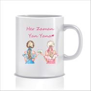Hediyenza Her Zaman Yan Yana Tasarım Kupa Bardak
