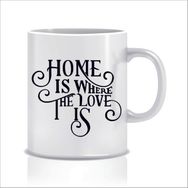 Hediyenza Home Is Where The Love Is Tasarım Kupa Bardak