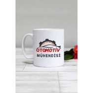 Hedizu Beyaz Otomotiv Mühendisi Hediye Kupa Bardak