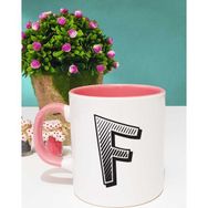 Hedizu Harf Tasarımlı F Harfli Pembe Kupa