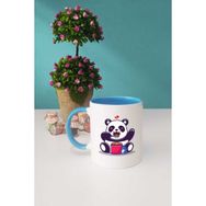 Hedizu Sevimli Panda Mavi Kupa Bardak