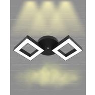 Hegza Lighting Alato Plafonyer Siyah 3000K Sarı Işık Modern Led Avize
