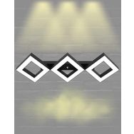 Hegza Lighting Amigo Plafonyer Siyah 3000K Sarı Işık Modern Led Avize