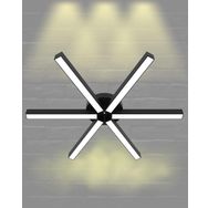 Hegza Lighting Borde Plafonyer Siyah 3000K Sarı Işık Modern Led Avize
