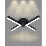 Hegza Lighting Contento Plafonyer Siyah 4000K Doğal Beyaz Modern Led Avize