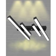 Hegza Lighting Grada Plafonyer Siyah 3000K Sarı Işık Modern Led Avize