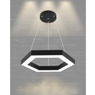 Hegza Lighting Hexagon Siyah Ayarlanabilir Sarkıt 4000K Doğal Beyaz Modern Led Avize