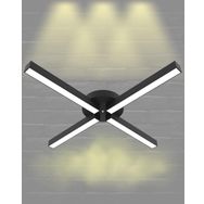 Hegza Lighting Molino Plafonyer Siyah 3000K Sarı Işık Modern Led Avize