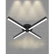 Hegza Lighting Molino Plafonyer Siyah 4000K Doğal Beyaz Modern Led Avize