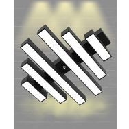 Hegza Lighting Parrilla Plafonyer Siyah 3000K Sarı Işık Modern Led Avize