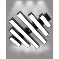 Hegza Lighting Parrilla Plafonyer Siyah 6500K Beyaz Işık Modern Led Avize