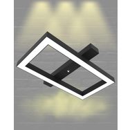 Hegza Lighting Piazza Plafonyer Siyah 3000K Sarı Işık Modern Led Avize