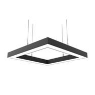 Hegza Lighting Quattro Siyah Kasa Beyaz Işık Led Avize