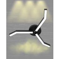 Hegza Lighting Trebol Plafonyer Siyah 3000K Sarı Işık Modern Led Avize