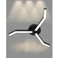 Hegza Lighting Trebol Plafonyer Siyah 4000K Doğal Beyaz Modern Led Avize