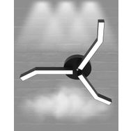 Hegza Lighting Trebol Plafonyer Siyah 6500K Beyaz Işık Modern Led Avize