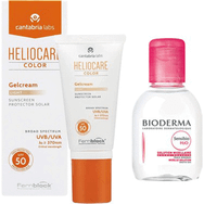 Heliocare Color Gelcream Light Renkli Güneş Kremi SPF 50 50 ml + Bioderma Sensibio H2O 100 ml