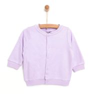 HelloBaby Basic Kız Bebek Lila Ribanalı Hırka