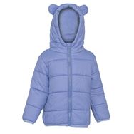 HelloBaby Basic Kulaklı Kapüşonlu Lila Mont