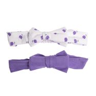 HelloBaby Kız Bebek 2li Saç Bandı Fiyonklu Mor -