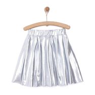 HelloBaby Kız Bebek Etek Metallic Reçme Paça Gümüş -