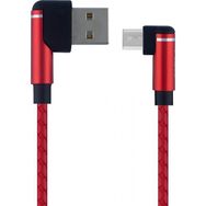 Helt HT-81 100 cm Kırmızı Plastik Micro Şarj ve Data Kablosu