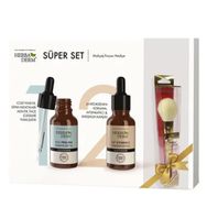 Herbaderm AHA-Peeling 30 ml Superserum ve Saf Vitamin C Superserum 30 ml Makyaj Fırçası